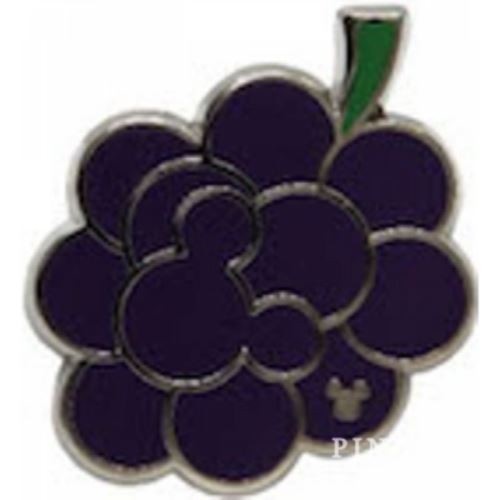 Disney Pin Grapes Hidden Mickey Fruit Purple Wave A WDW 2017 Silver  119791