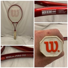 Wilson High Beam Series Pro 110 Tennis Racket Red 4 1/2 Grip YGI S2-58
