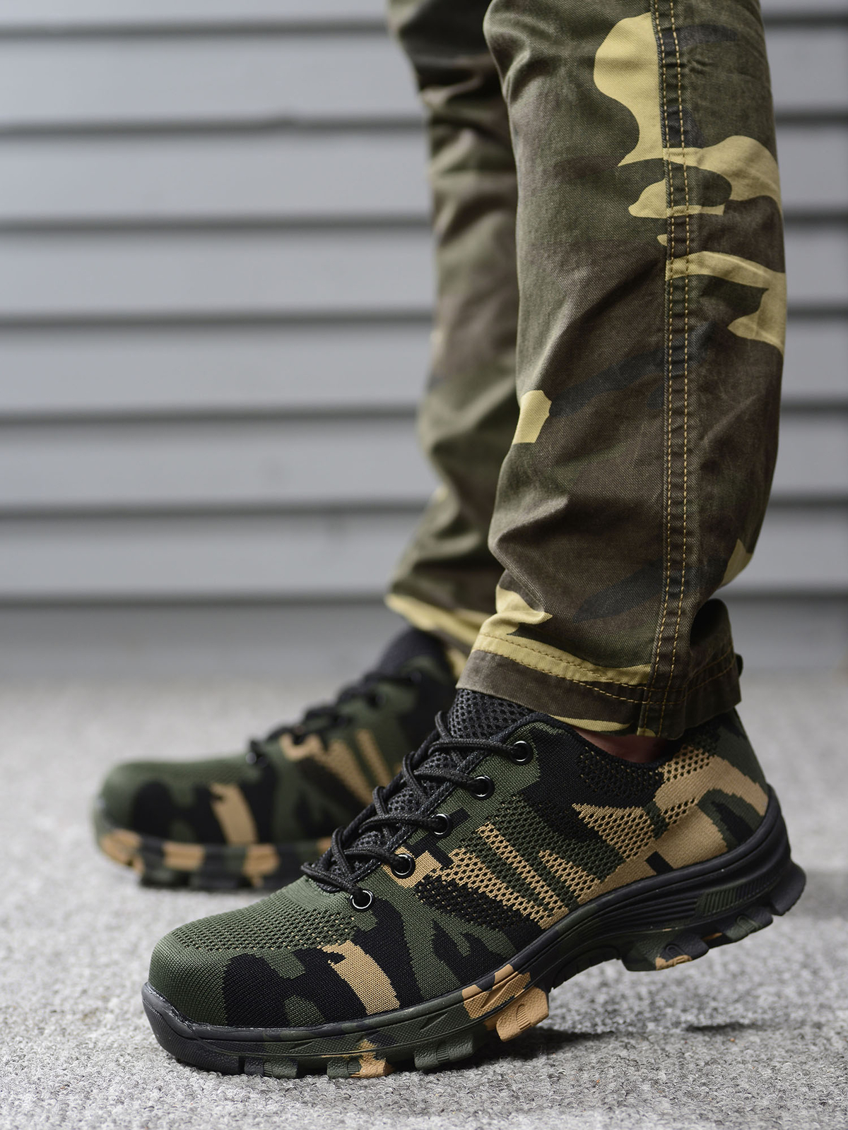 Steel Toe Safety Work Shoes for Men Women Construction Sneakers Camouflage Boots