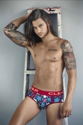 Clever Moda Rock Star Microfiber Brief Multicolor Star Print XL (34-36) +FREE 