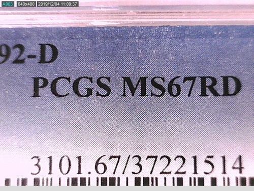 1992 D Lincoln Memorial Cent PCGS MS 67 RD 37221514 Video - Picture 3 of 3