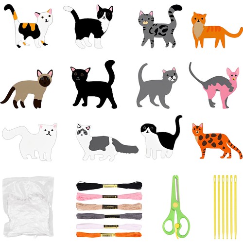 8/12Pcs Animal Sewing Craft Kit Felt Sewing Animal Craft Set Fun Animal beAKA - Picture 15 of 21