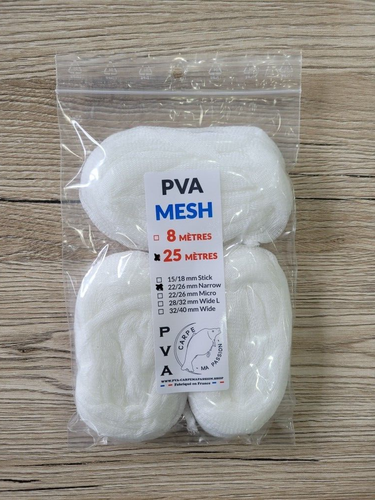 Recharge Pva Mesh - 25 mètres - 18/26/32/40mm - PVA CARPEMAPASSION FRANCE - Photo 3/6