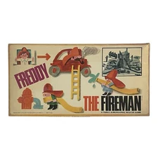 COMPLETE Vintage Freddy The Fireman 1966 Board Game - Selchow & Righter Co.