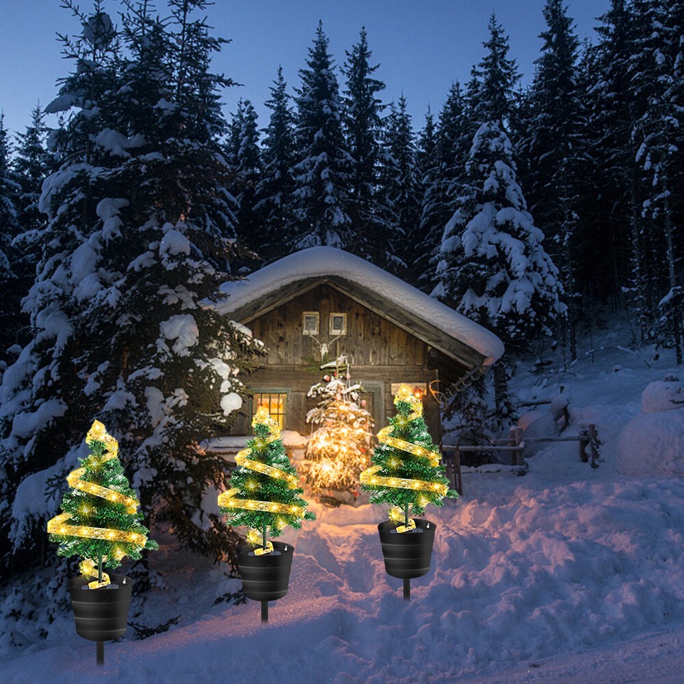 Holiday Decoration Lamp Christmas Tree Waterproof Spiral String for