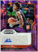 2021 Prizm Draft Sensational Signatures Purple Ice Auto /29 Ayo Dosunmu SS-AYO