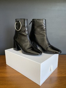 black patent boots topshop