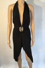 GIANNI VERSACE PLUNGING EMBELLISHED NECKLINE SEXY DRESS SZ 42