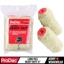ProDec 2 pk Long Pile Heavy Duty 4" Mini Paint Rollers Textured Surfaces Masonry