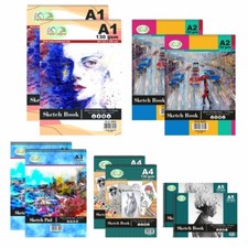 [Set of 2] A1 A2 A3 A4 A5 Sketch Pads 130 gsm White Cartridge Paper Doodling Art