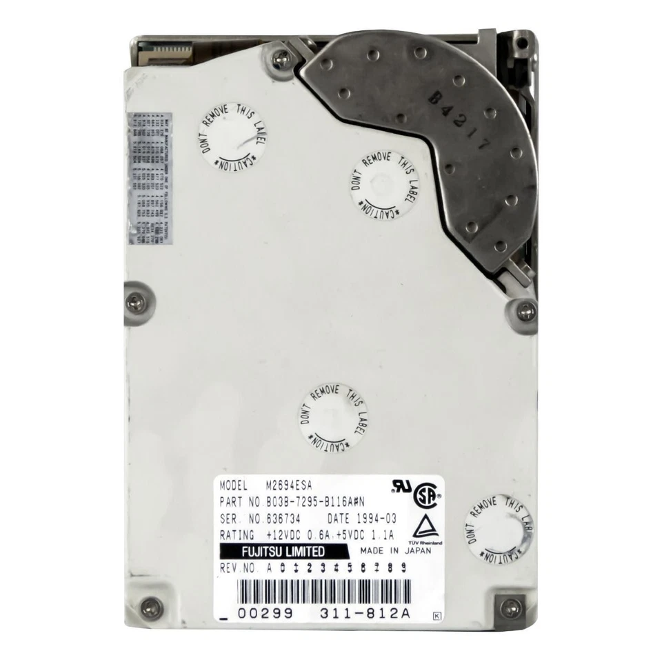 Hard Drive Fujitsu M2694ESA 1.08GB 5400U/Min SCSI 50-PIN 128KB Cache 3.5 " Inch - Image 3 of 3