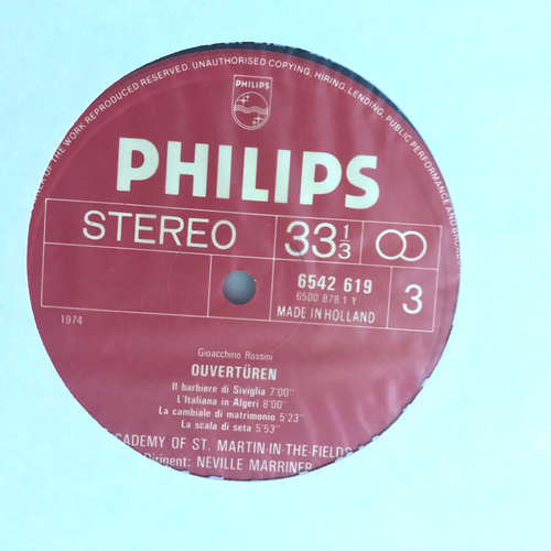 Neville Marriner ROSSINI Complete Overtures Academy 4LP Philips Vinyl BOX SET NM - Picture 6 of 9