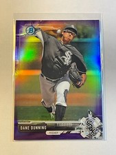 Dane Dunning 2017 Bowman Draft Chrome Purple Refractor /250 BDC-186 Prospect RC