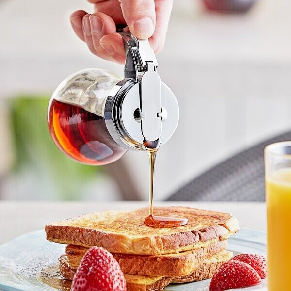 (2 Pack) 6Ounce Glass Syrup Dispenser, Retro Style Bulb Jar Syrup