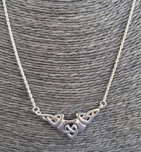 Sterling Silver Celtic Knot Necklace Pagan Infinity Wicca Gift Boxed 🌺 - Picture 2 of 7