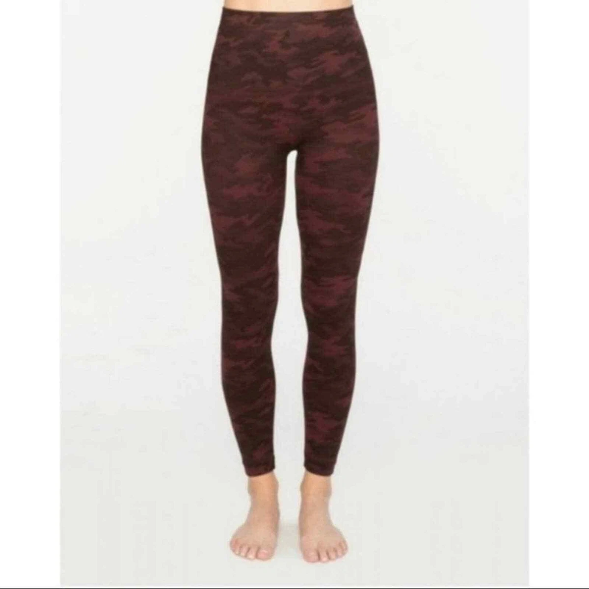 SPANX Look At Me Now Seamless Leggings Wine Camo XS