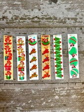 Vintage 80's Cardesign Christmas Stickers Santa, Reindeer, Bears, and Trees 