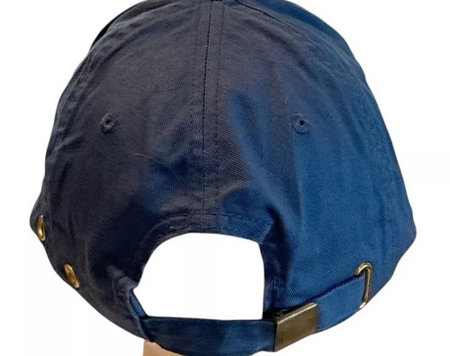Disney Parks Gold Logo Cap Hat Mickey Strapback Icon Adjustable Blue Youth EUC - Picture 2 of 5