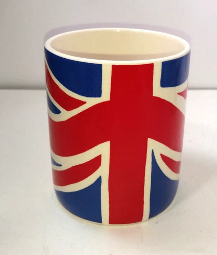 ROYAL STAFFORD RIBBON STYLE UNION JACK VINTAGE Coffee Cup Mug England