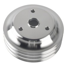 For Chevy Sbc 327 350 383 3 Groove Aluminum Crankshaft Long Water Pump Pulley