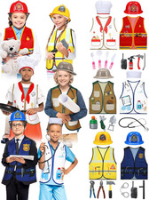 6 Sets Kids Dressing up Costumes, Toddler Dressing up and Pretend for Age 6-10 f