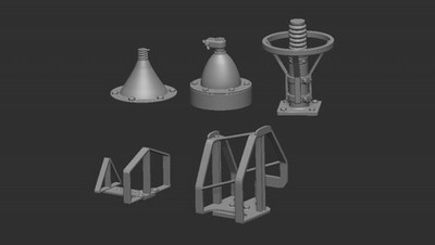 Aerial bases and roof sights - Britain / 1:72