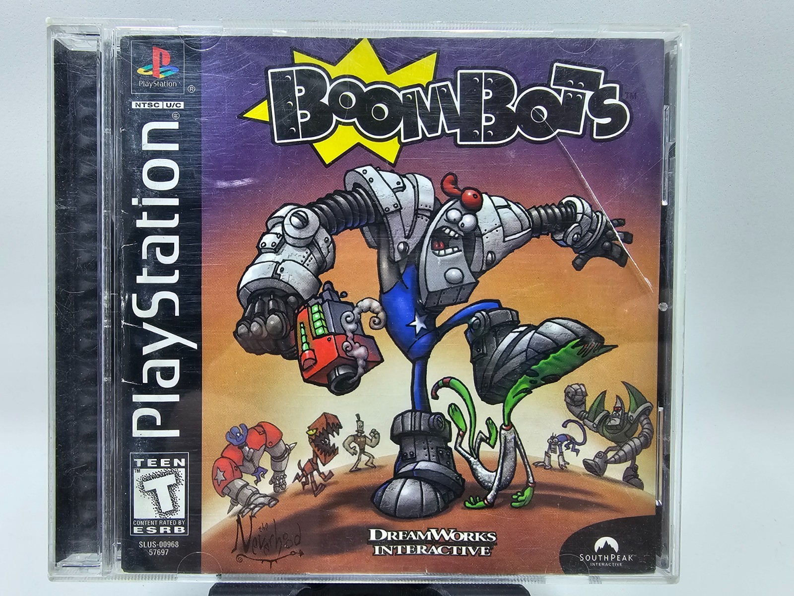 Boombots (Sony PlayStation 1 PS1, 1999) Complete in box CIB with Reg card.