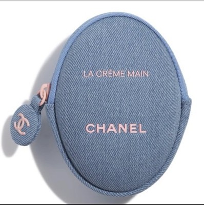 CHANEL LA CRÈME MAIN Hand & Nail Cream + Denim Pouch Limited DENIM