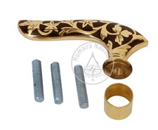 Vintage Designer Brass Handle Antique Wooden Walking Stick Cane Victorian Gift