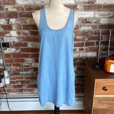 Calvin Klein Vintage Light Blue Sleeveless Soft Jean Dress Casual Size L