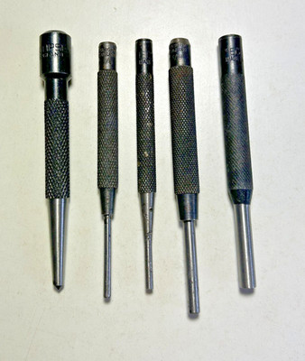 5x Vintage Eclipse / Moore & Wright Parallel Pin Punches High Quality