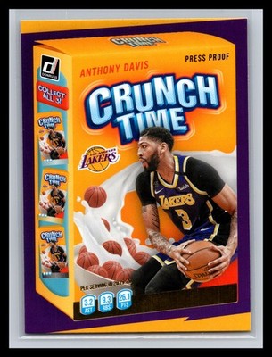 2020-21 Donruss Basketball #14 Anthony Davis Crunch Time GOLD Press Proof Lakers
