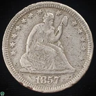 1857 Liberty Seated Quarter - Fine Details
