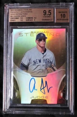 Aaron Judge [Gold Refractor] #BSAP-AJ 2013 Bowman Sterling Autograph Prospects card