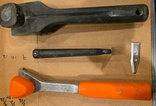 3 Vintage Scraper Sandvik Red Devil 3" 2" 1" Edge Triangle Blade Sweden