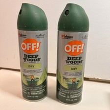 Off Deep Woods Dry Insect Repellent VIII 6 Oz Aerosol 2 Cans New