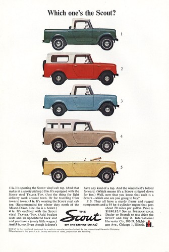 1964 International Harvester Scout: Which Ones the Scout Vintage Print Ad