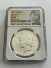 2021 Peace Dollar High Relief $1 NGC MS69 100th Anniversary Label