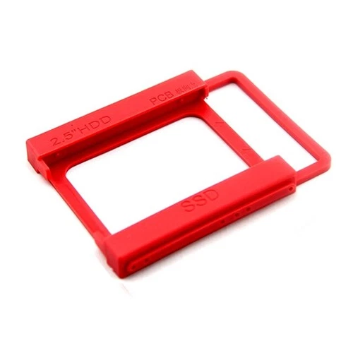 Red 2.5 To 3.5 Bay SSD HDD Mounting Adapter Plastic Bracket Dock / Tray