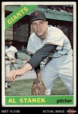 1966 Topps #437 Al Stanek No Yellow Streak Giants COMMON VARIATION 2 - GOOD
