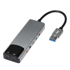 USB Sound Card 5.1 Channel External Audio Card SPDIF Optical for PC Laptop