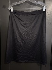 Vanity Fair Lace Adjustable Waist 24  Black Half Slip 11073 Size Large