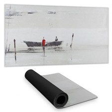 Begin Home Decor C1DM1531LE1DXF 16 x 32 in. Gray Coastal Boat Desk Mat - Mini...