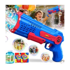 Bubble Gun Machine for Kids: 10,000 Bubbles/Min Automatic Blower with LED Li...