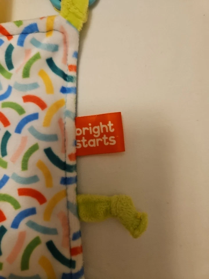 Taggies Bright Starts Blue Turtle  Security Blanket Lovey Toys Sensory - Image 4 of 4