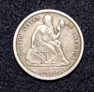 1875 CC SEATED LIBERTY DIME OLD U.S. TYPE COINS