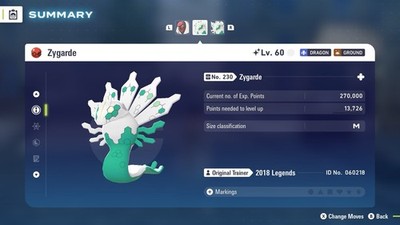 Shiny Zygarde Pokémon Legenden Za Perfect IV