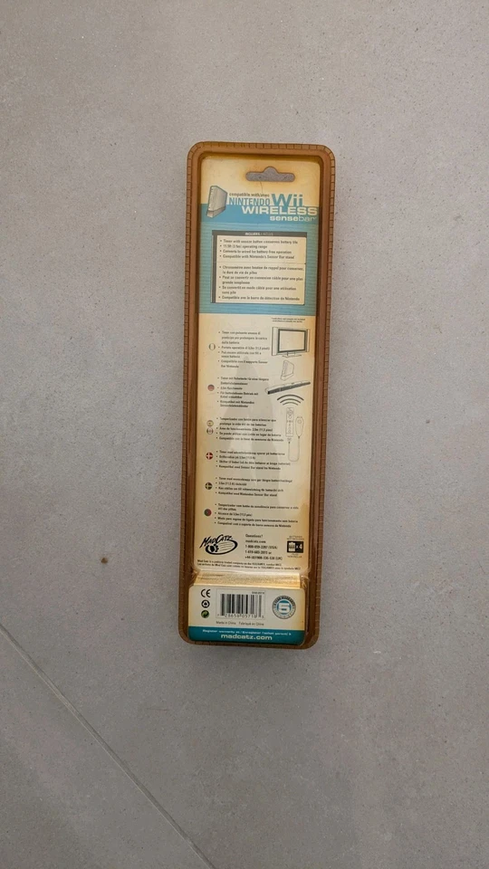 Wireless SenseBar for Nintendo Wii gameshark Mad Catz NEW Yellowish Box - Image 2 of 2