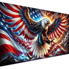 Large Eagle American Flag Diamond Art Painting Full Drill DIY Wall Art Decor