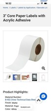 Brady Tht-78-402-0.9 3 Core Paper Labels with...